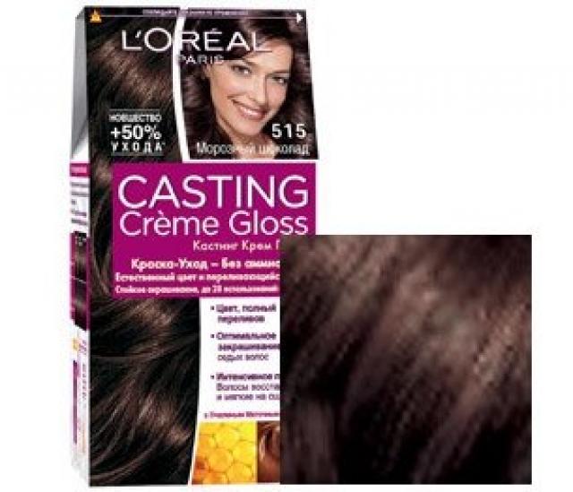 Краска для волос l'oreal paris casting creme gloss тон 515 морозный шоколад