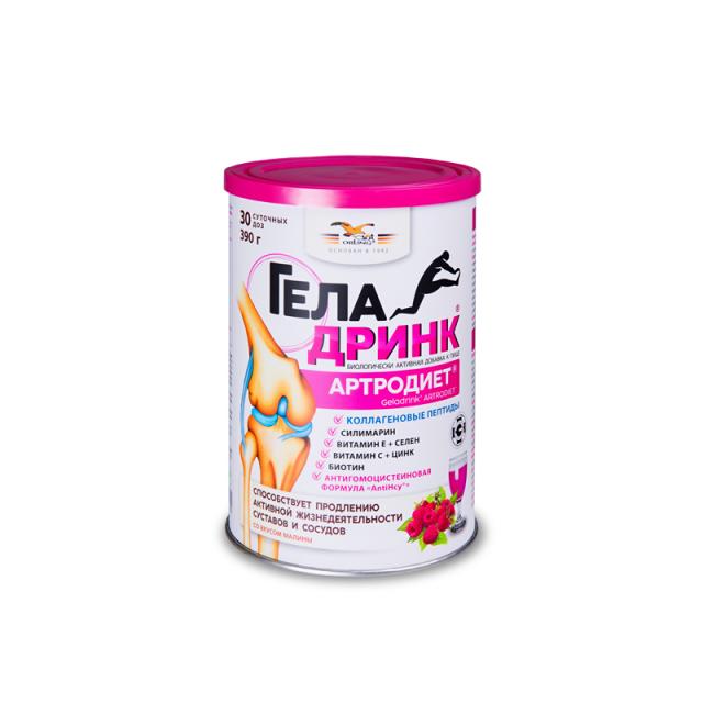 Изображение товара Геладринк Артродиет Малина порошок для суставов и сосудов 390г