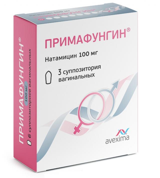 Изображение товара Примафунгин вагинальные суппозитории 100мг №3 для лечения грибковых инфекций