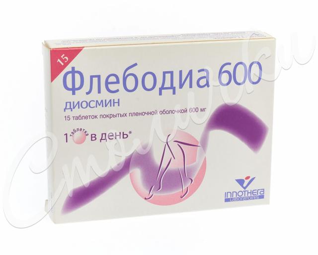 Флебодиа 600 таблетки покрытые оболочкой №15 купить в Москве по цене от 704 рублей