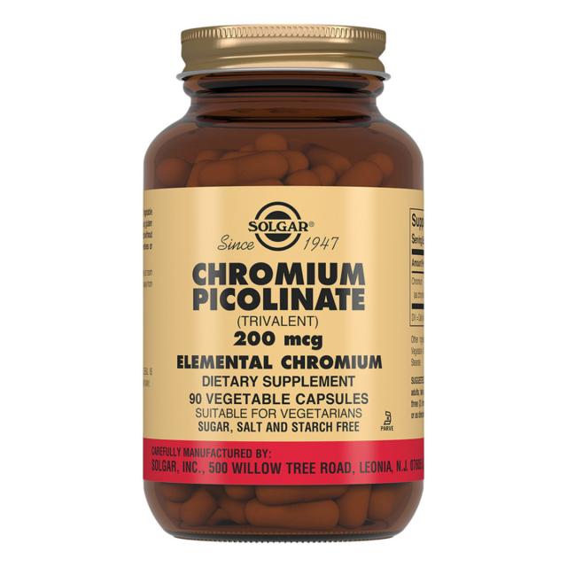 Изображение товара Солгар Пиколинат хрома капсулы №90 для нормализации сахара снижение тяги к сладкому