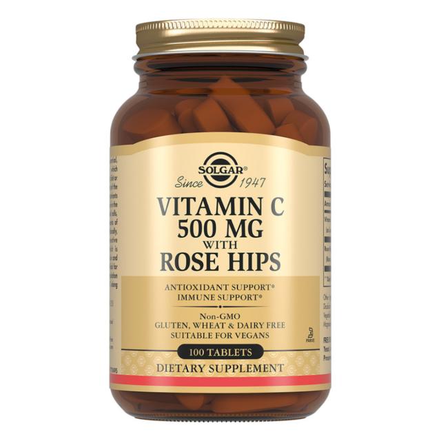 Изображение товара Солгар Витамин С и шиповник таблетки №100