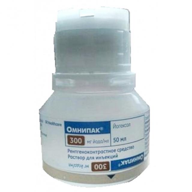 Изображение товара Раствор для инъекций Омнипак 300мг/мл 50мл №10 для рентгенодиагностики