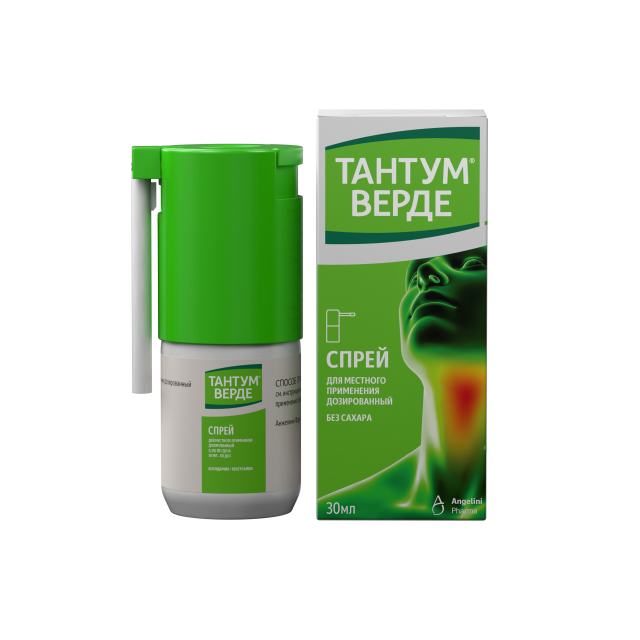 Изображение товара Тантум Врде спрей 0,255мг/доза 30мл для горла и полости рта