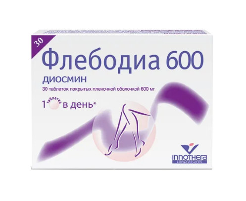 Флебодиа 600 таблетки покрытые оболочкой №30 купить в Москве по цене от 1240 рублей