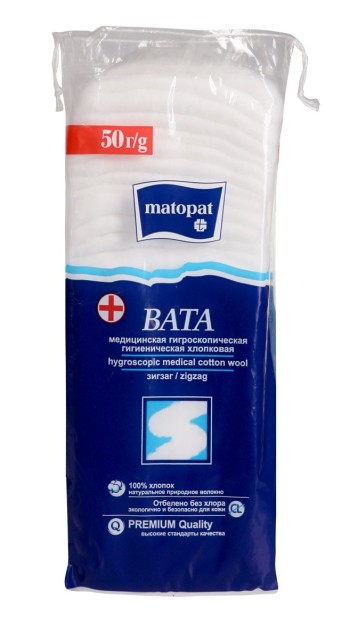 Изображение товара Матопат вата зигзаг хлопок 50г