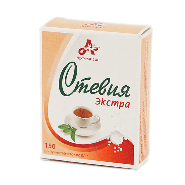 Изображение товара Стевия Экстра таблетки шипучие 100мг №150