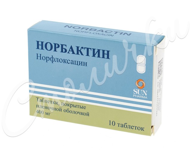Изображение товара Норбактин таблетки покрытые оболочкой 400мг №10