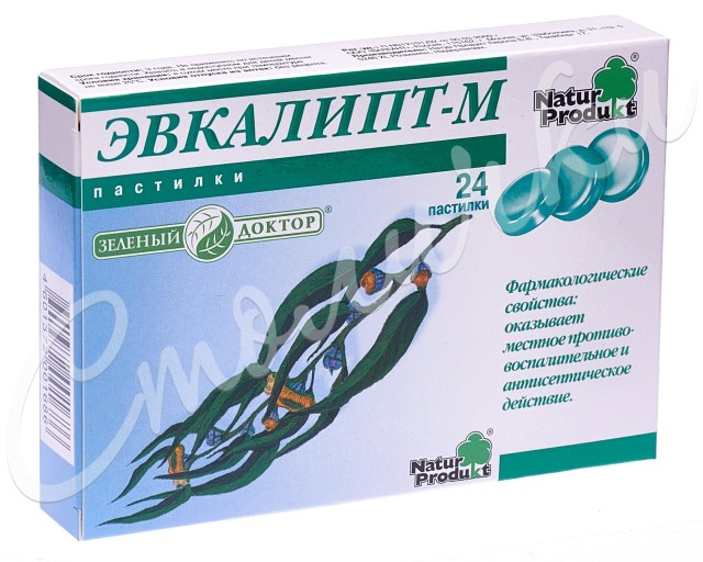 Эвкалипт Натур Продукт пастилки №24 купить в Москве по цене от 263 рублей