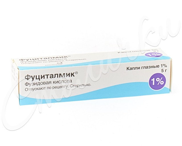 Фуциталмик капли глазные 1% 5г купить в Москве по цене от 92.2 рублей