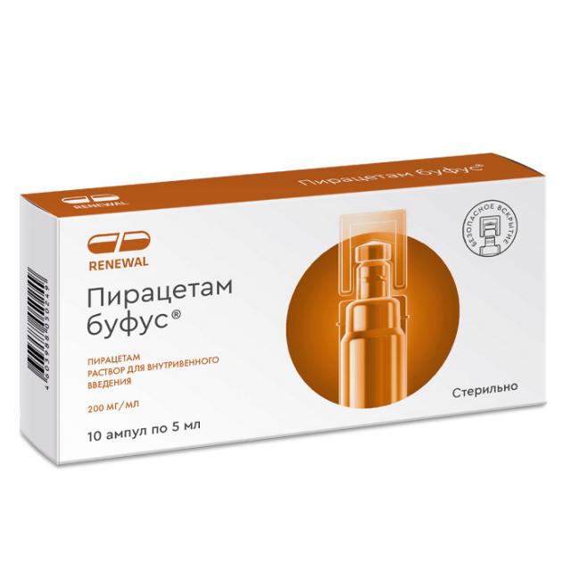 Изображение товара Пирацетам буфус раствор внутривенно 20% 5мл №10
