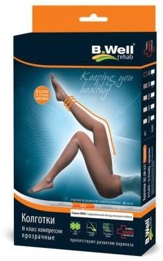 Изображение товара Би Велл Рехаб Колготки компрессионные MED 2 кл. прозрач. р.5 натур. JW-321
