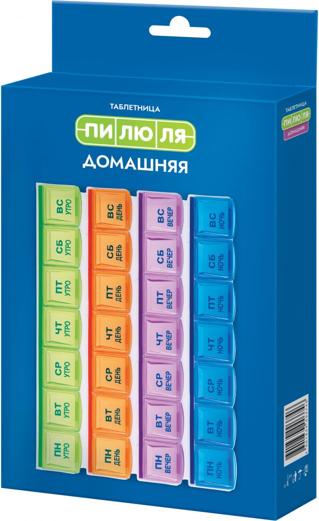 Изображение товара Таблетница пилюля на 7 дней Домашняя 3746 - удобная для хранения лекарств и витаминов