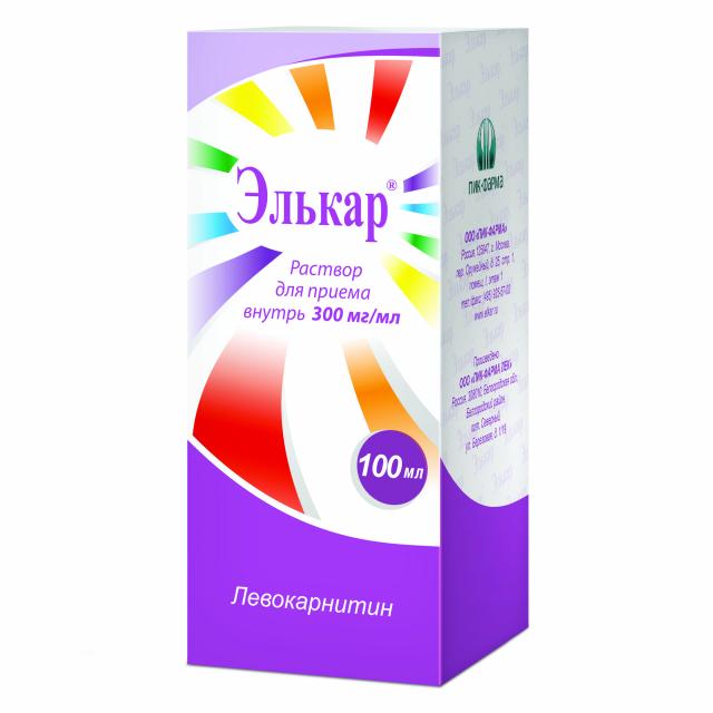 Изображение товара Элькар раствор для внутреннего применения 300мг/мл 100мл