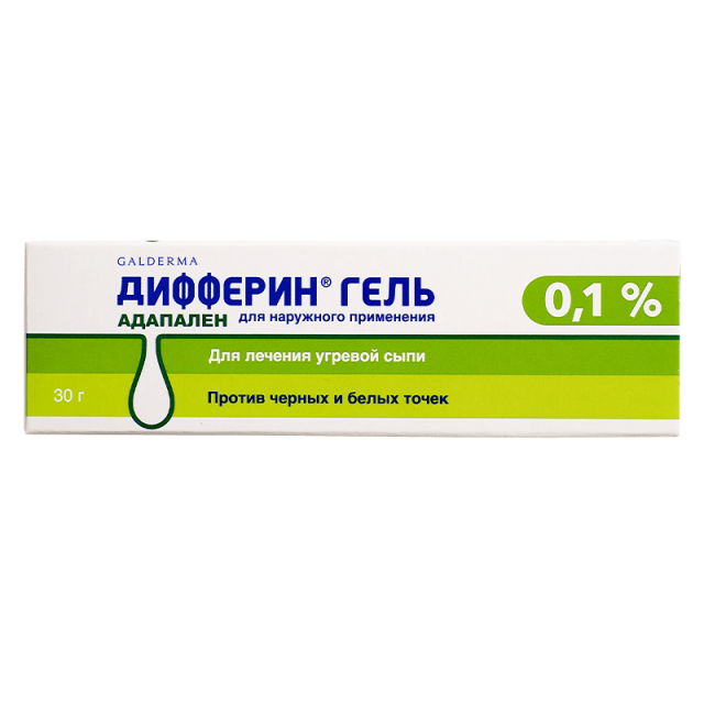 Дифферин гель 0,1 % 30г   по цене от 1212 рублей