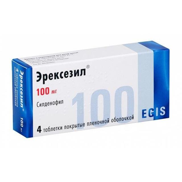 Эрексезил таблетки покрытые оболочкой 100мг №4 купить в Москве по цене от 0 рублей