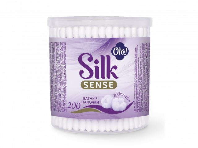 Изображение товара Ватные палочки Ola из 100% хлопка в пластиковой баночке 200 шт