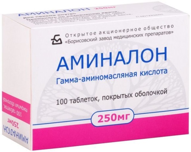 Аминалон таблетки покрытые оболочкой 250мг №100 купить в Москве по цене от 309 рублей