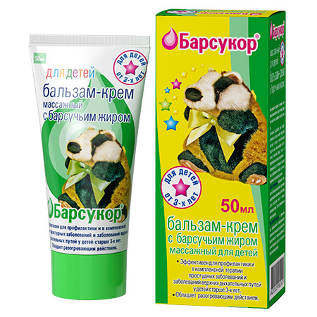 Изображение товара Барсукор бальзам-крем массажный для детей 50мл