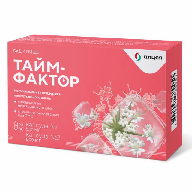 Изображение товара Тайм-Фактор №60 капсулы для нормализации менструального цикла и ПМС