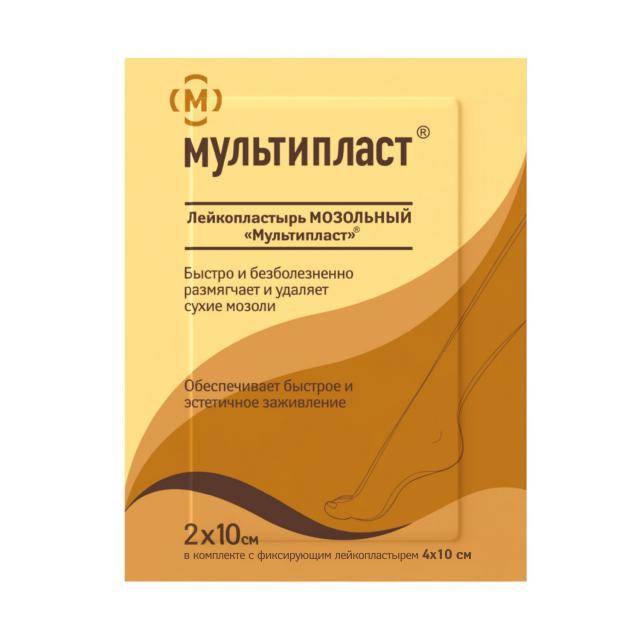 Изображение товара Мультипласт пластырь мозольный 2смх10см для лечения сухих мозолей и натоптышей