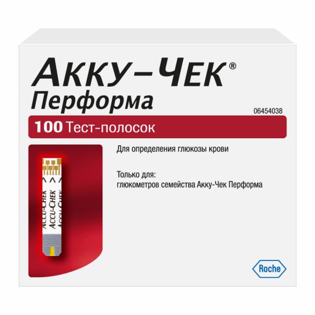 Изображение товара Акку-Чек Перформа тест-полоски для глюкометра №100