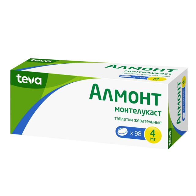 Изображение товара Алмонт таблетки жевательные 4 мг №98 для лечения астмы у детей