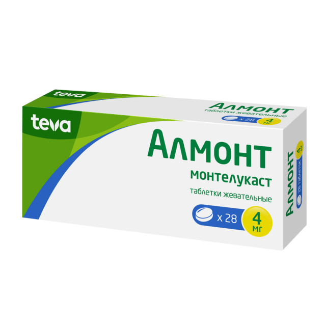 Изображение товара Алмонт таблетки жевательные 4 мг для лечения астмы и аллергии