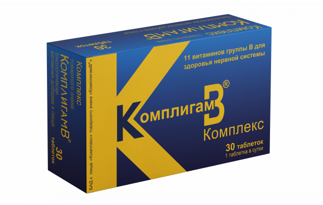 Изображение товара Комплигам B комплекс таблетки No30 - витамины группы В, источник холина и инозита