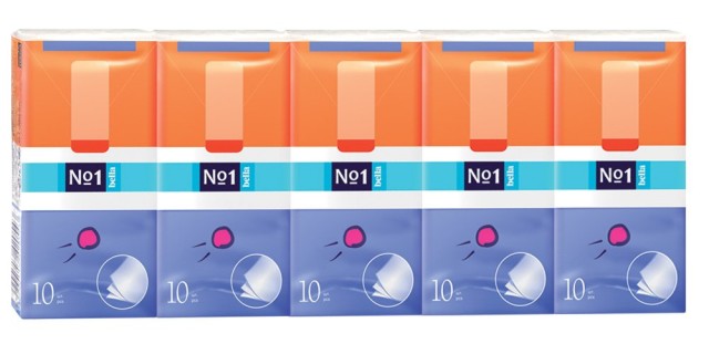 Изображение товара Белла бумажные платочки №10х10 трёхслойные мягкие и прочные для носа