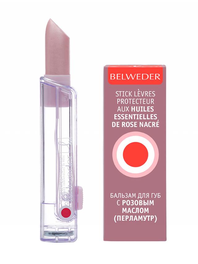 Изображение товара Бельведер бальзам для губ с розовым маслом перламутр 4г