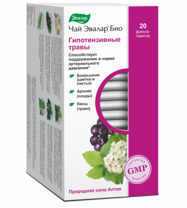 Изображение товара Эвалар Био чай гипотензивные травы 1,5г №20