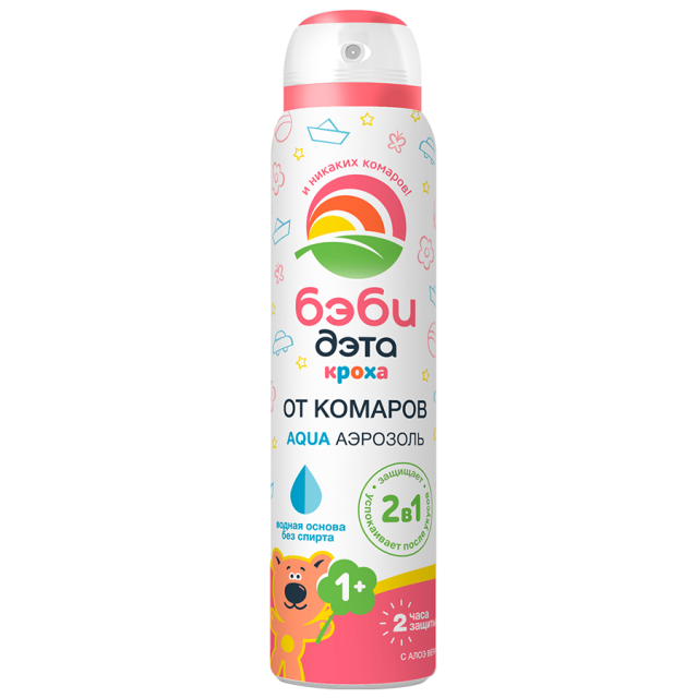 Изображение товара Дэта Бэби Аква аэрозоль от комаров 2в1 100мл