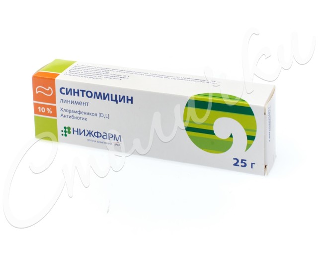 Изображение товара Синтомицин Нижфарм линимент 10% 25 г для лечения ран ожогов язв