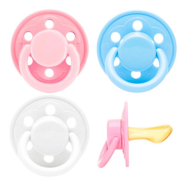 Изображение товара Пустышка ортодонтическая латексная Курносики Солнышко 6+ месяцев