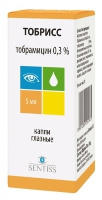 Изображение товара Тобрисс капли глазные 0,3% 5мл для лечения инфекций глаз
