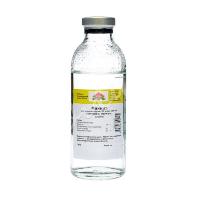 Изображение товара Маннит раствор для инфузий 15% 200мл - осмотический диуретик для медицинского применения