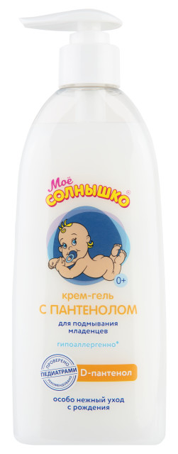 Мое солнышко крем-гель д/подмывания младенцев пантенол 400мл купить в Москве по цене от 181 рублей