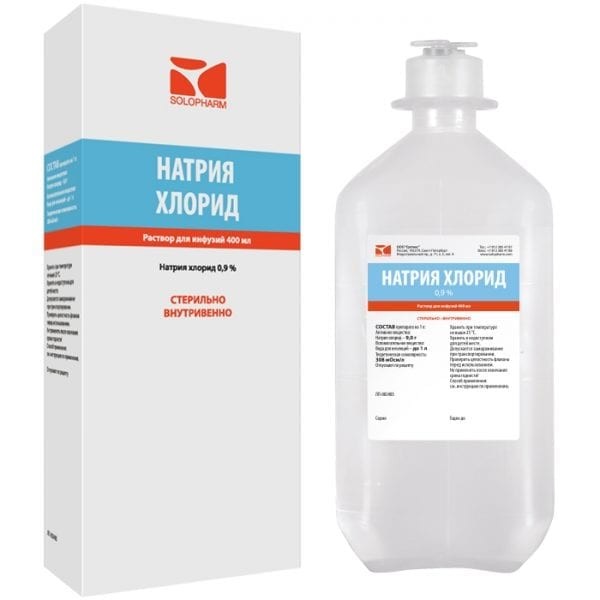 Натрия хлорид раствор для инфузий 0,9% 400мл Гротекс купить в Москве по цене от 69 рублей