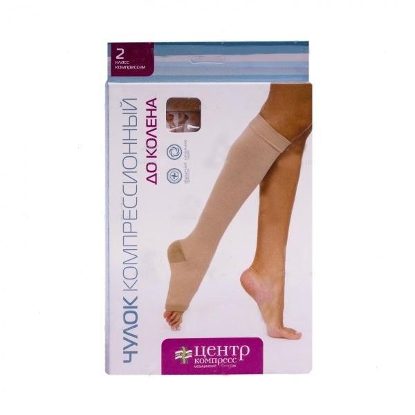 Изображение товара Компрессионный чулок №1 до колена бежевый для венозных заболеваний