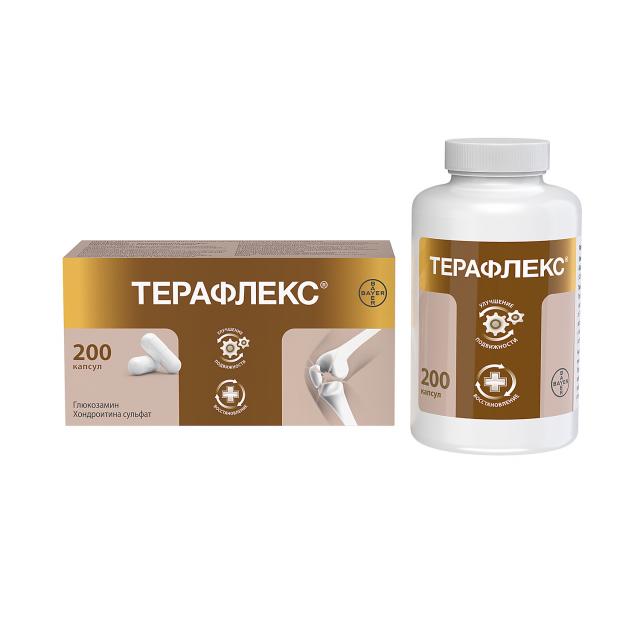 Изображение товара Терафлекс капсулы №200 для суставов и позвоночника 500мг+400мг