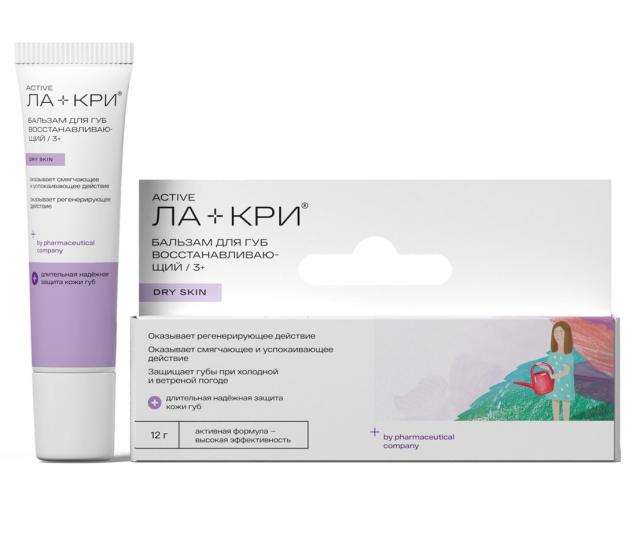 Изображение товара Ла-Кри Драй Скин бальзам для губ восстанавливающий 12г