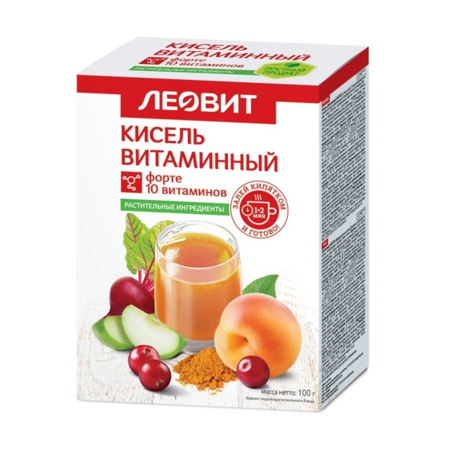 Изображение товара Леовит Кисель витаминный форте 20г No5 - полезный витаминный напиток с натуральными фруктами