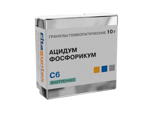 Изображение товара Ацидум Фосфорикум С-6 гранулы 10 г для нервной и дыхательной системы