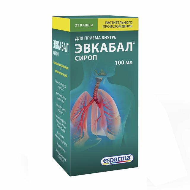 Изображение товара Эвкабал сироп 100мл для лечения кашля и заболевания дыхательных путей