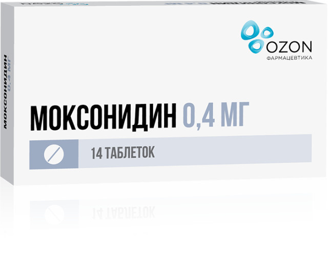 Моксонидин таблетки покрытые оболочкой 0,4мг №14 купить в Москве по цене от 214.5 рублей