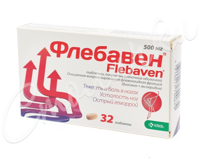 Флебавен таблетки покрытые оболочкой 450мг+50мг №32 купить в Москве по цене от 0 рублей