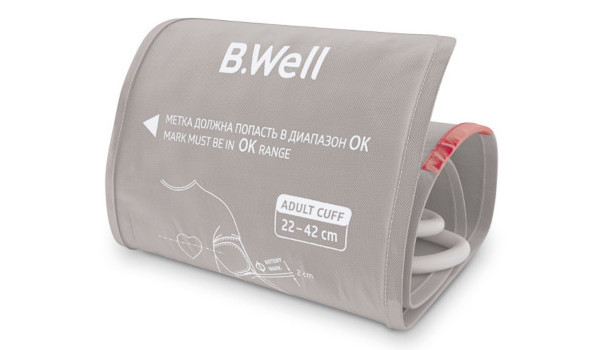 Изображение товара Манжета для тонометра B.Well WA-C-ML 22-42 см удобная и точная