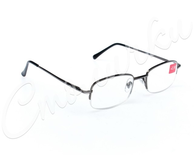 Изображение товара Очки для чтения темно-серые металлические +2,5 европейского производителя