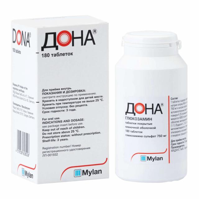 Изображение товара Дона таблетки 750 мг для восстановления суставов, 180 штук